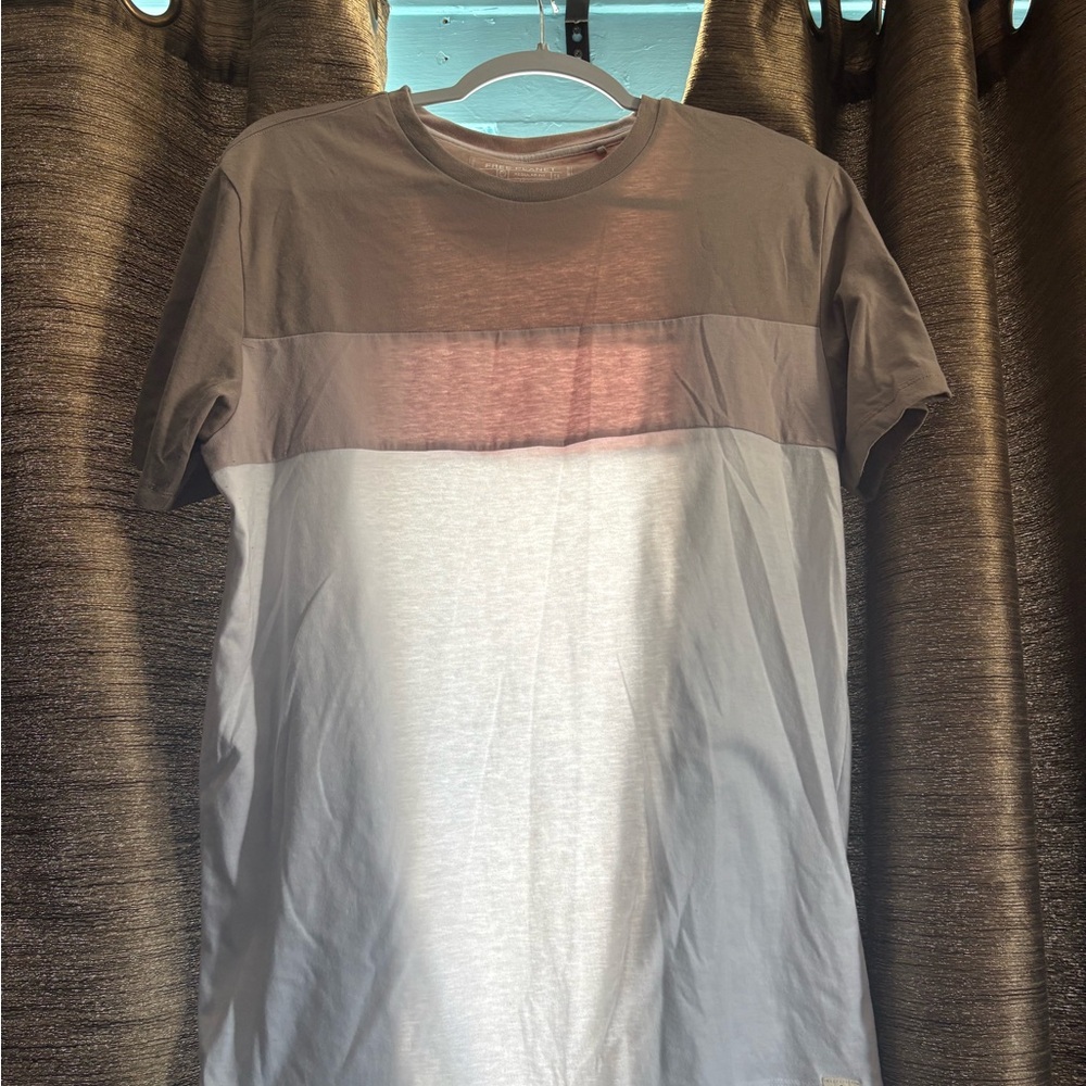 Free Planet Brown and White Short Sleeve Tee